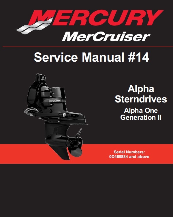 Mercury Mercruiser Sterndrive Repair Service Manual For Alpha One 1997 PDF CD ! 